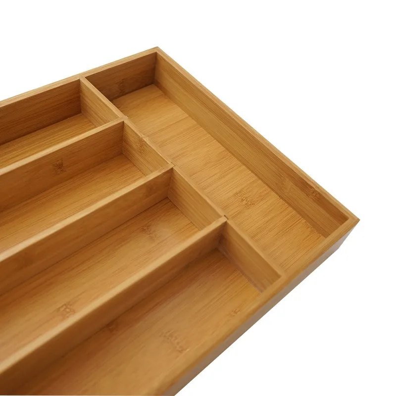 Bamboo Cutlery Tray Used As Drawer Organiser With 5 Compartments Buy