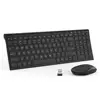 iClever 2.4G Portable Rechargeable Battery Ergonomic Design Full Size Wireless Keyboard and Mouse Combo