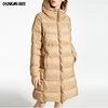 Women's Long Down Coat with Hood Maxi Down Parka Puffer Light Weight Jacket For Winter Wear