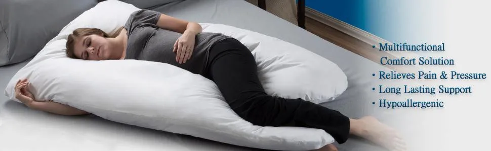 fercisi Full Body Pregnancy Pillow Soft U-Shaped Maternity Pillow Cushion Pillows 