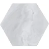 Hotel decor hexagon shape white color wholesale marble ceramic dinner plate for dessert