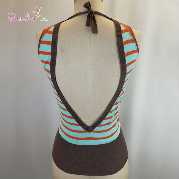 Chinese supplier fashion women knitting suspender vest tank tops