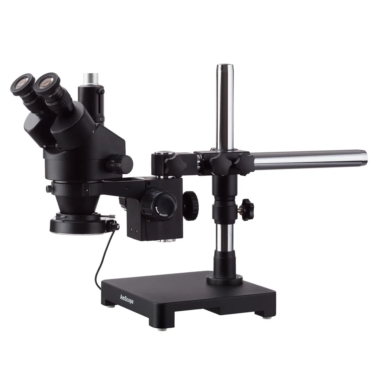 OMAX 2.1X-270X 14MP Digital Zoom Stereo Microscope on Articulating Arm with 150W Ring and Dual Lights