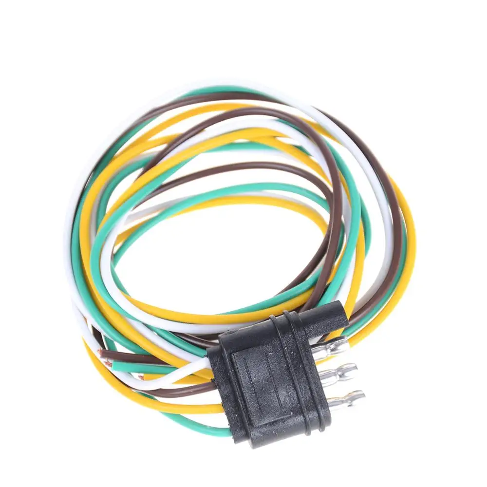 4 Pin Plug 18 Awg Flat Wire Connector Trailer Male Plug Trailer Light Wiring Harness Extension