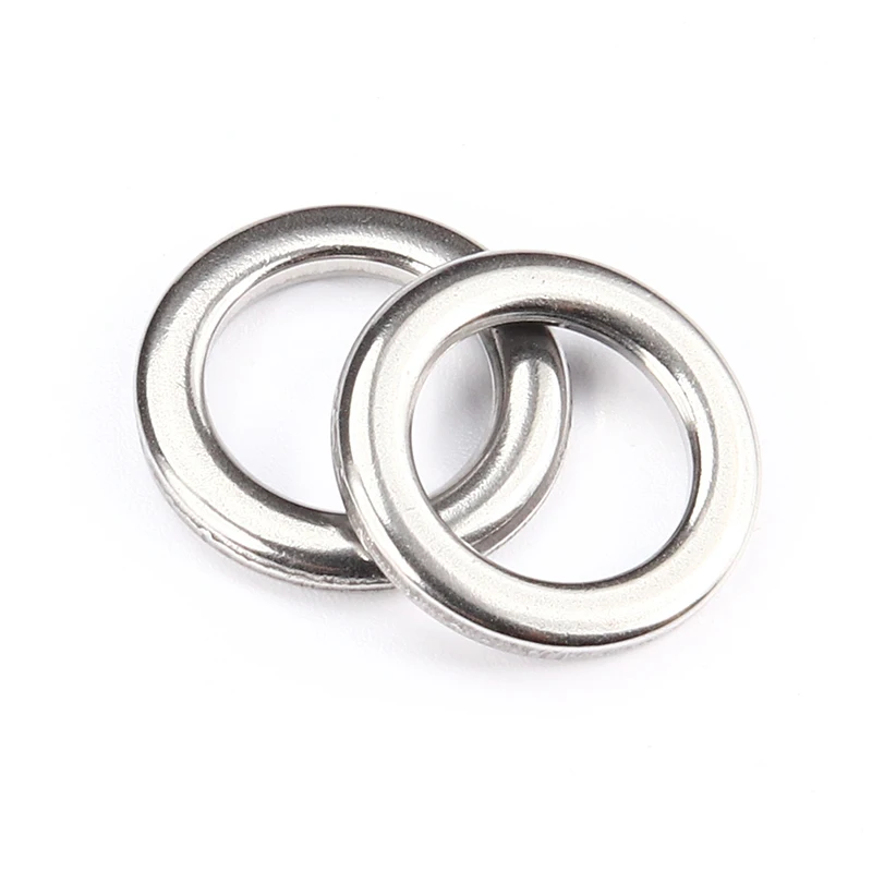 

Funadaiko High Quality Stainless Steel Jigging Fishing Accessories Fishing Ring Fishing Solid Ring 5.0mm to10.5mm, Silver