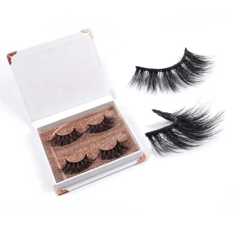 

3d faux mink/premium silk lash eyelashes custom lash packaging eyelash 100% handmade, Natural black
