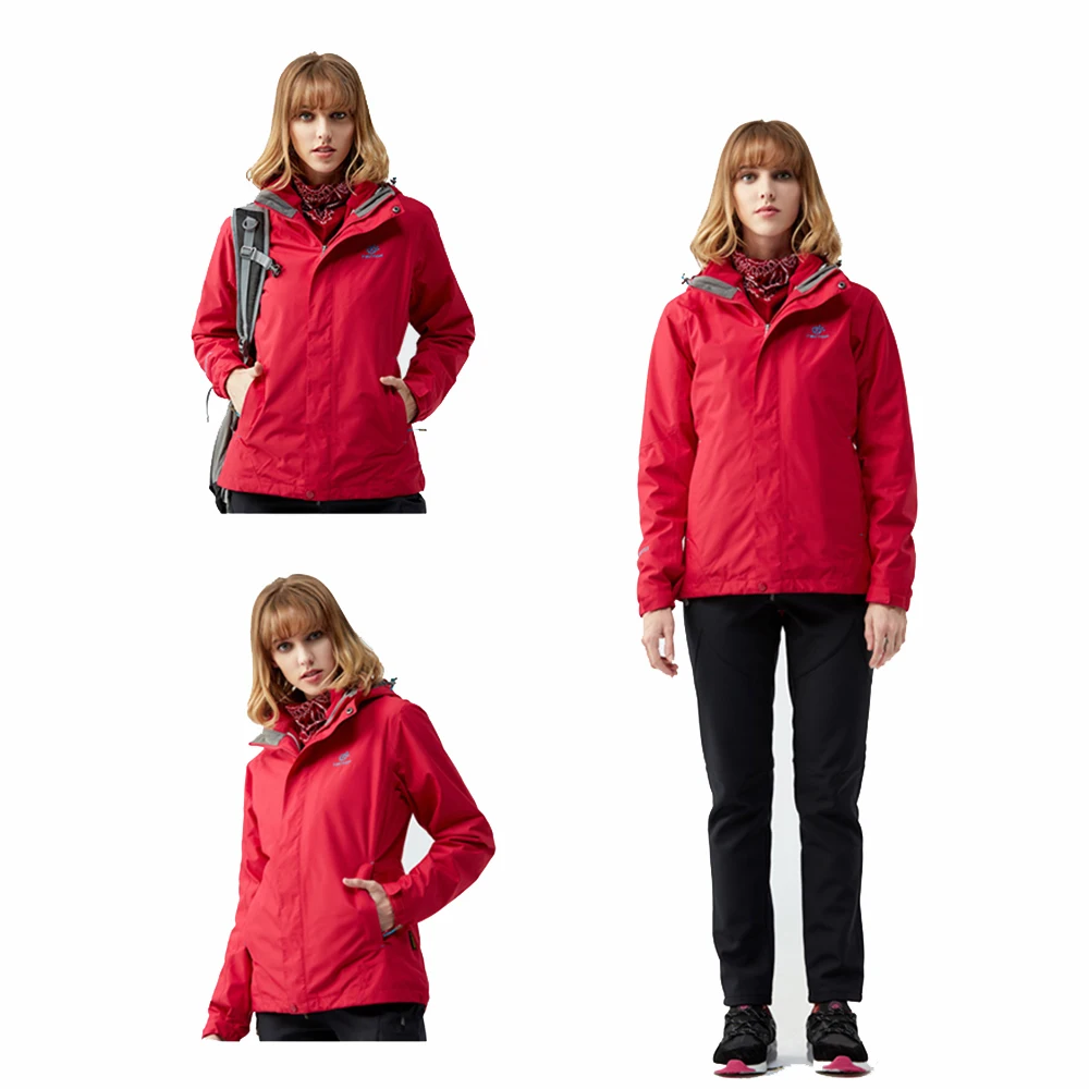 

TECTOP 3 in 1 Beach Windbreaker Parka Woman Outdoor Jacket