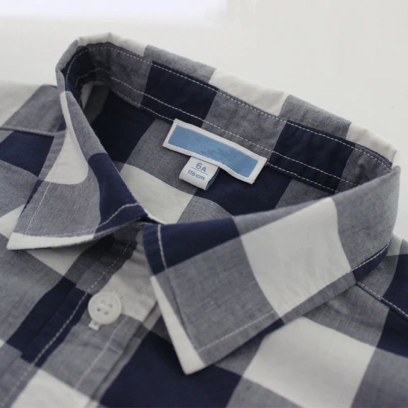 
Direct factory supply regular fit plaid kids shirt 