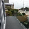 frameless clear toughened glass balcony railings with stainless steel spigots