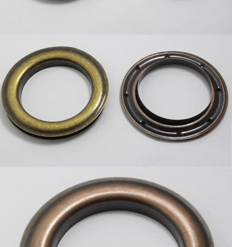 

China supply high quality stainless iron ring metal curtain eyelets for casement fabric, Brass/copper/nickel/chrome