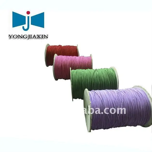 Wholesale Round Polyester Thread 1MM Rubber Rope Silicone Elastic Cord