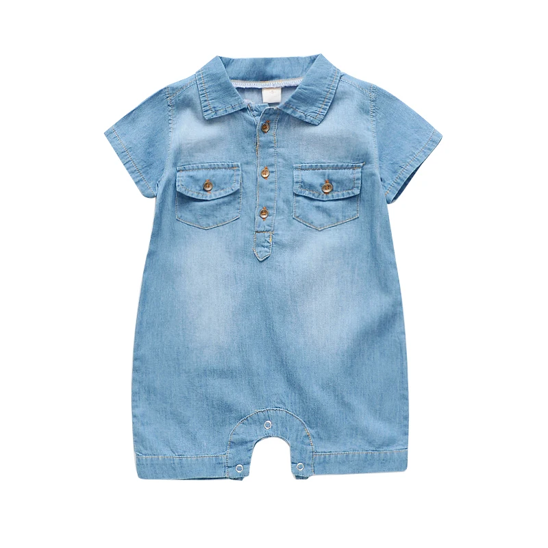 

2019 new casual one-piece girls summer wear in children's children's cowboy climbing suit children's wear, Picture shows