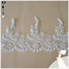 1 Yards Lace Trim White 100% Polyester Embroidery Flower Floral Lace Fabric 8.3" width DH-BF1665