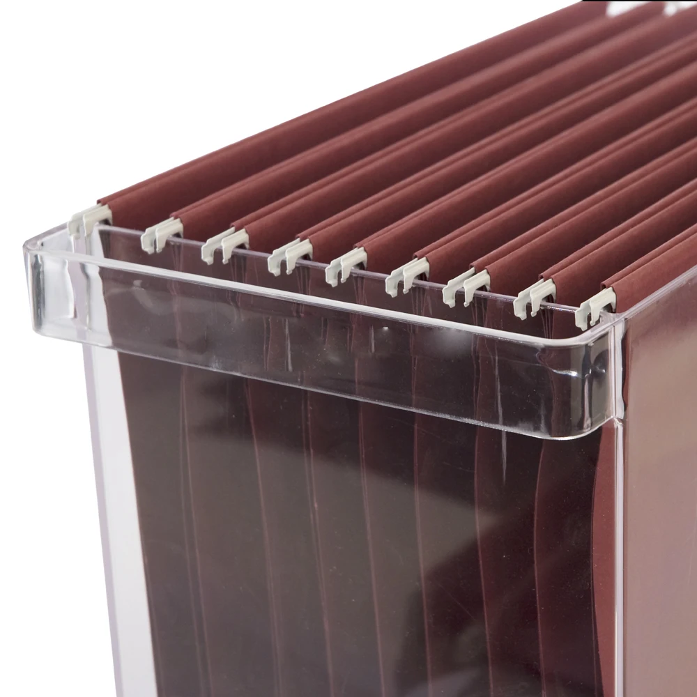 Custom Logo Clear Versatile Stacking Acrylic Hanging File Box