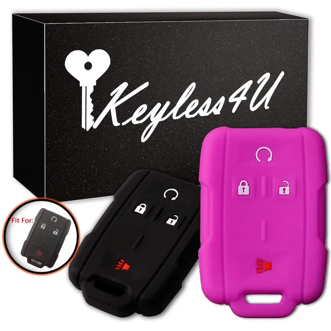 Pink and Purple Skin Jacket Silicone Remote Key Fob Cover Holder For INFINITI