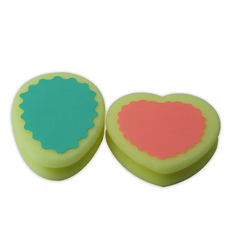 

10PC Hair Removal Sponge Cute Cartoon Heart shaped or Water Drop Shaped Hair Removal Sponge, Yellow;green