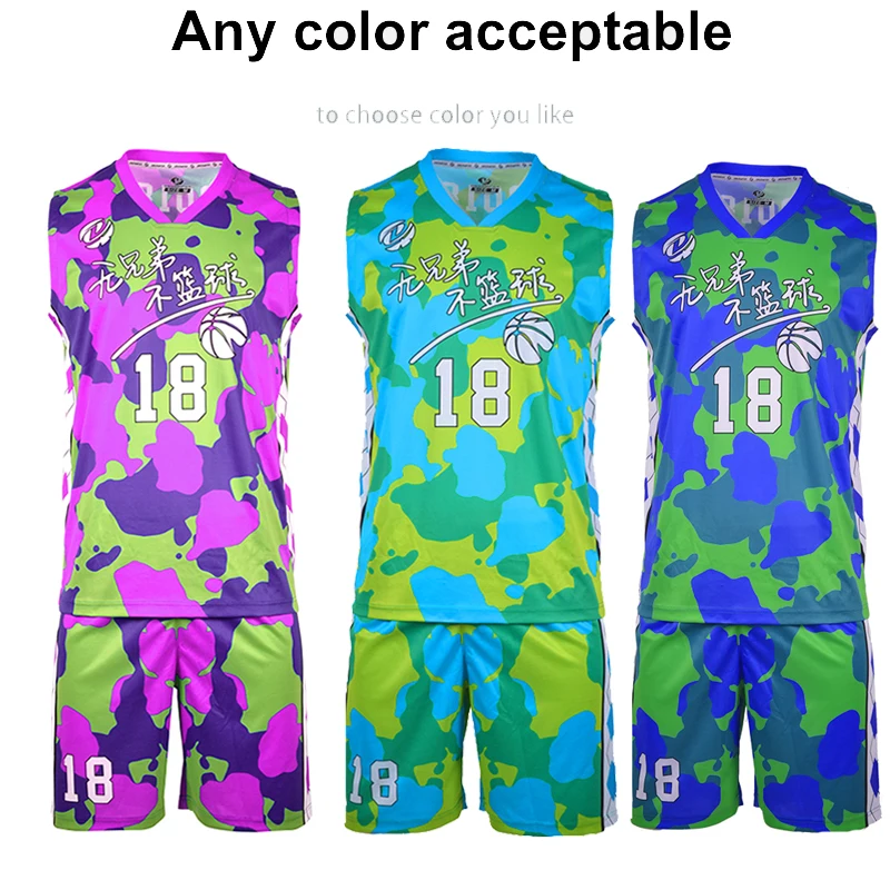 Basketball Jersey Color Blue Green Red 