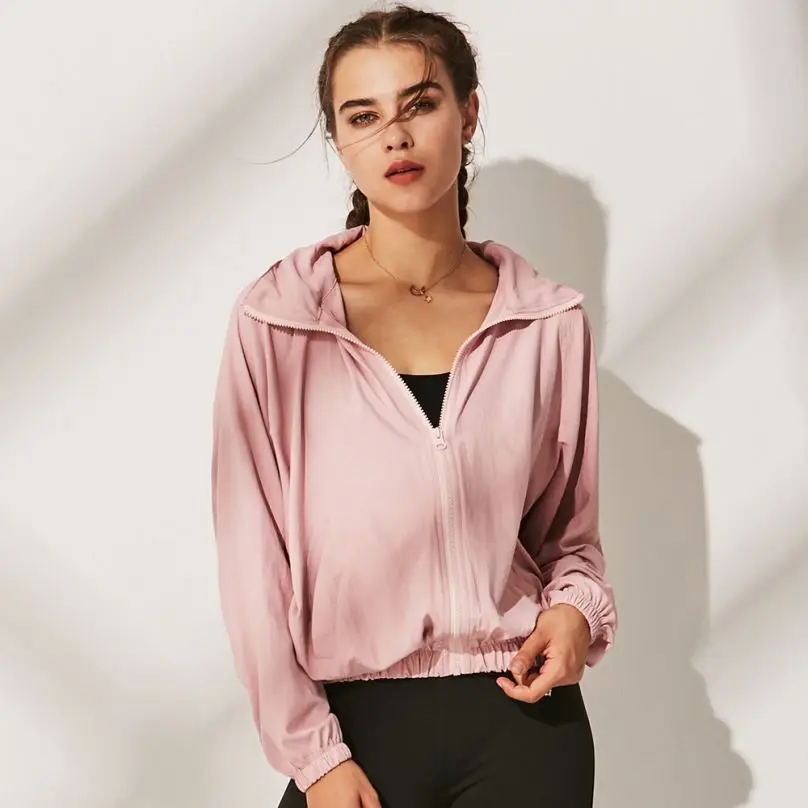 

Toplook Women Yoga Shirt Long Sleeve Fitness Front Zipper Opening Reflective Gym Yoga Sport Running Jacket B157, As pictured