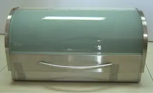 Stainless Steel Electric Bread Bin Stainless Steel Bread Box With Gl Lid
