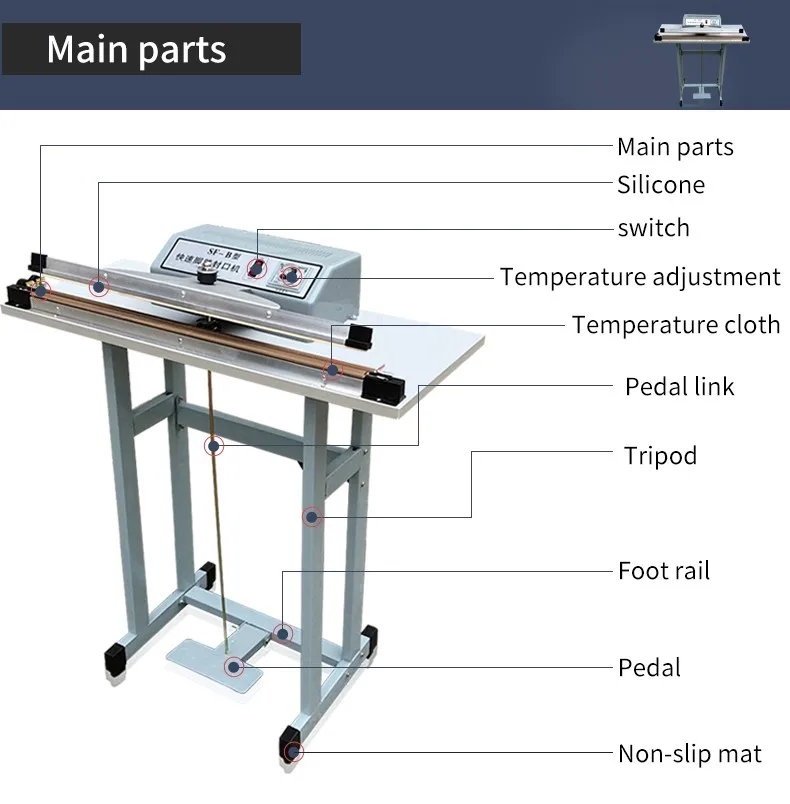 Foot Pedal Bags Sealer Pedal Cutting Sealing Machine Buy Foot Pedal
