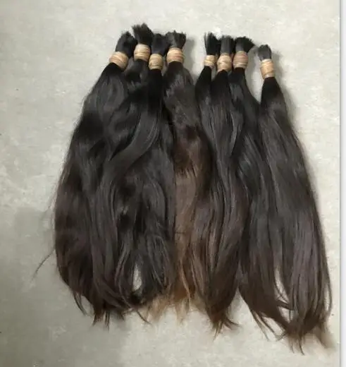 

500grams Top Quality 100% Human Hair Raw Virgin Hair Bulk Natural Color Length 30-100cm Large Quantity Instock, Natural color, never dyed