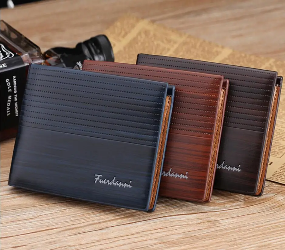 

Top 2019 Vintage Men Leather Brand Luxury Wallet Short Slim Male Purses Money Clip Credit Card Dollar Price Portomonee