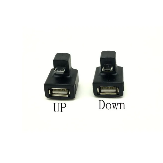 Hot Degree Up Down Right Angled V Micro Usb Otg To Usb Female