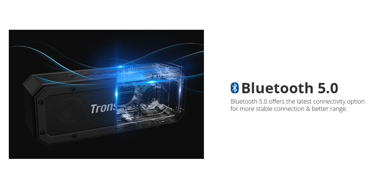 2020 Tronsmart Element Force+ Portable Bt Speaker with IPX7 Waterproof, Bass Sound, Supports TWS - ANKUX.COM