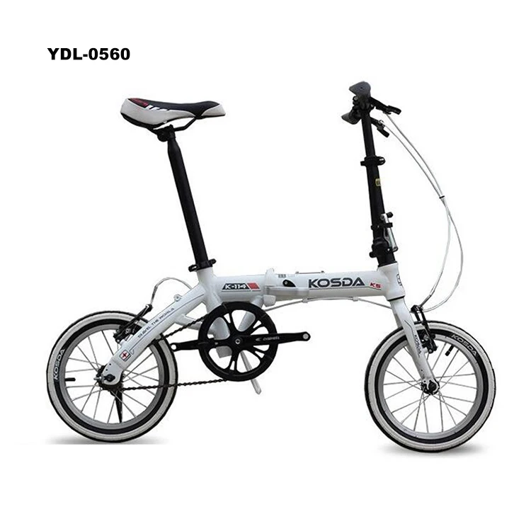 

chinese supplier 14 inch wheel Aluminum alloy folding bike, White/black