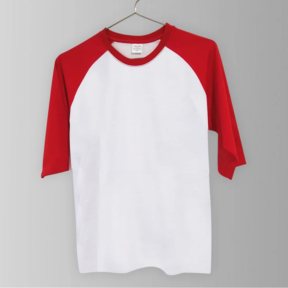 

Blank 100% Polyester Middle Sleeves Male Baseball T-shirt Custom Design Sublimation Print for Men Summer Tee Shirt, N/a
