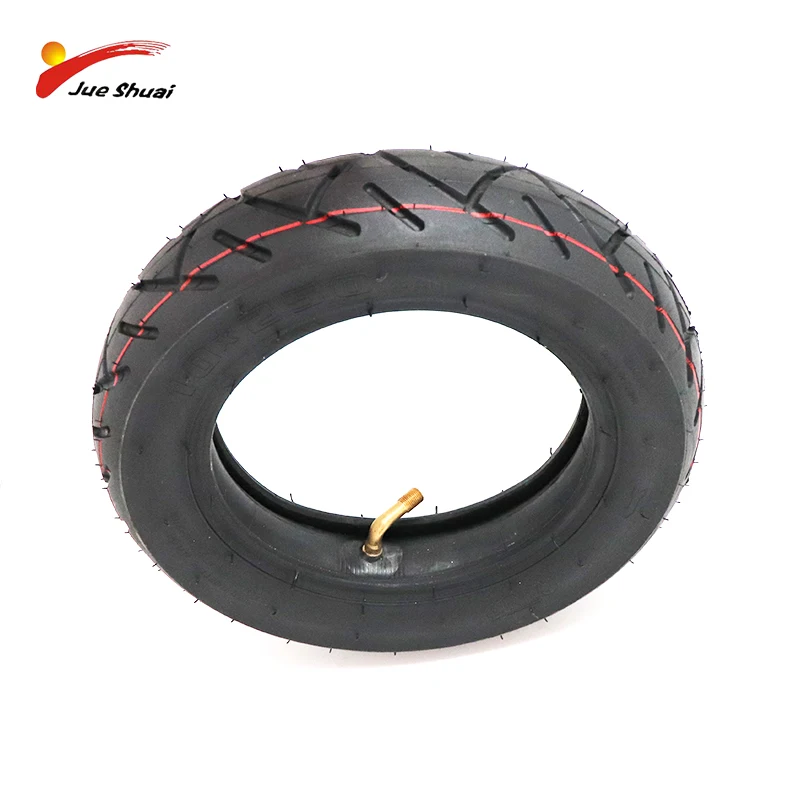 

wide 10 inch*2.5 electric bike folding fat tire bicycle tire with tube electric scooter accessories wheel road shock absorber, Black