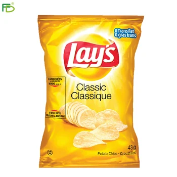 Plastic Lays Potato Chips Paper Bag For Packaging Whole Product On