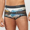Custom beautiful photo print underwear dropshipping protective underwear men square design trunk oem summer underwear for man