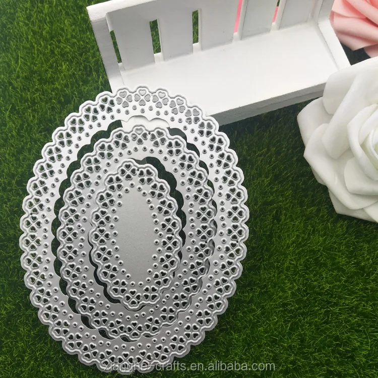 Oval Shape Scrapbook Metal Dies Custom Craft Cutting Dies For Diy Craft