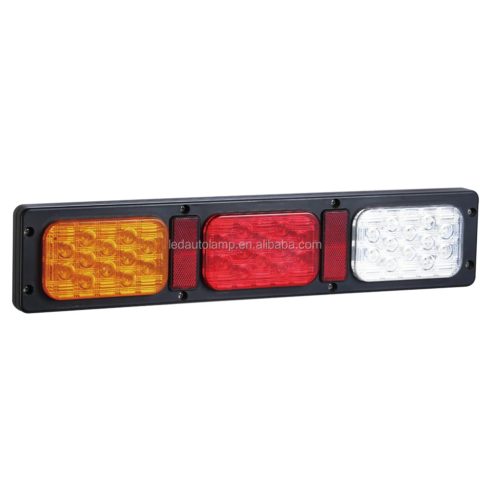 E4 Rectangle 36pcs Led Truck Jumbo Trailer Lorry Tail Light Box Rear