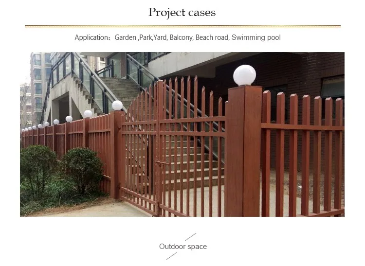 WPC Post Fence Fencing, Trellis & Gates Nature Pressure Treated Wood Type Not Coated Composite Garden Fencing