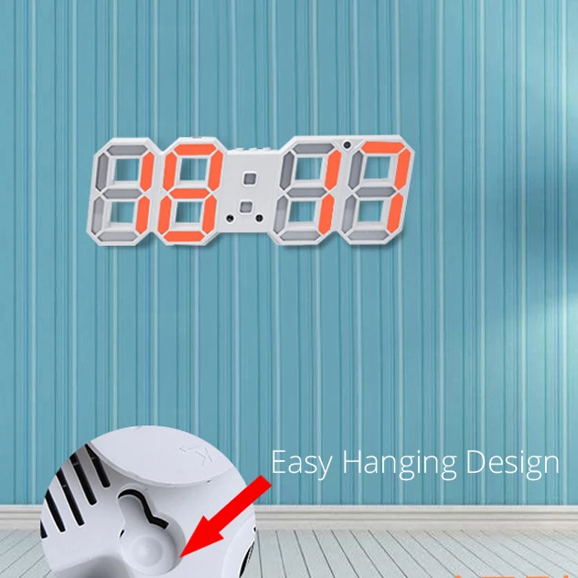 

3D LED Wall Clock Modern Digital Alarm Table Clocks Nightlight Saat Wall Clock For Home Living Room Office Desk 24 or 12 Hour