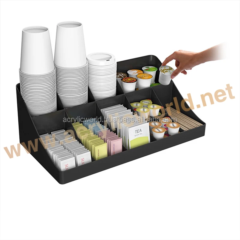 Coffee Cups Counter Display Rack Acrylic Coffee Mug Display Stand For ...