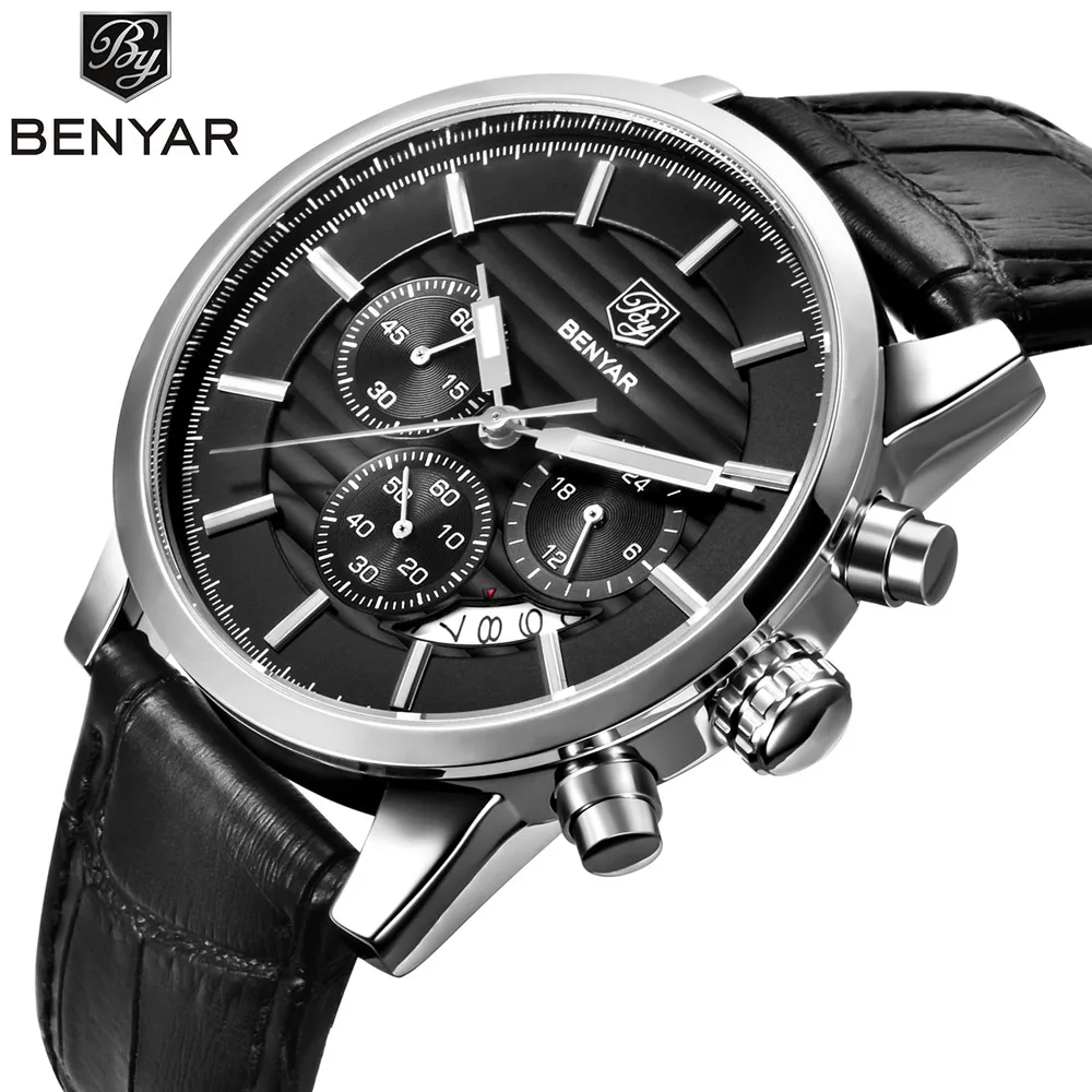 

BENYAR Fashion Chronograph Sport Mens Watches Luxury Military Quartz Watch, N/a