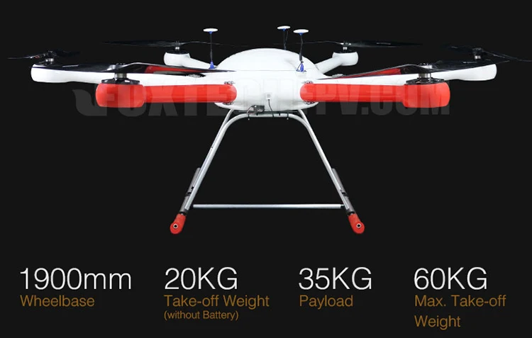 GAIA 190 35KG Heavy Lift UAV Drone for Fire Fight and Emergency Rescue