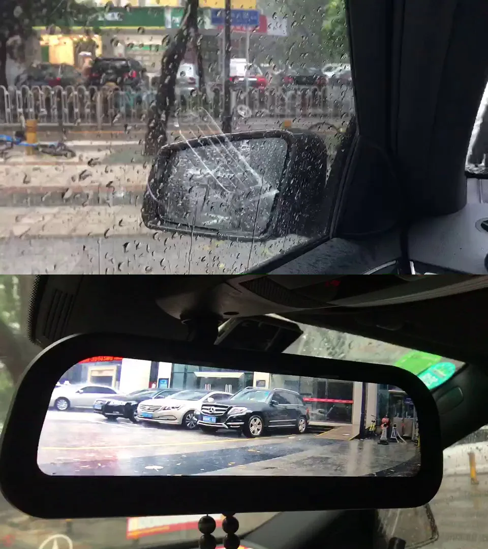 9.5 Inch Display Rearview Mirror Spy Camera With Backup Camera Display