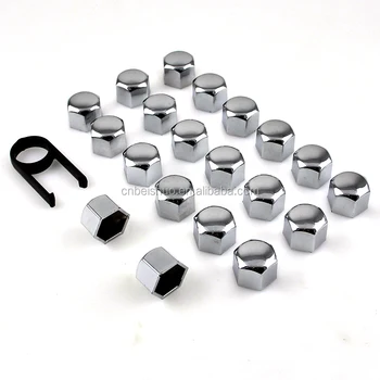 17mm Chrome Plastik Mobil Roda Kacang Penutup Dengan  17mm Chrome Plastik Mobil Roda Kacang Penutup Dengan