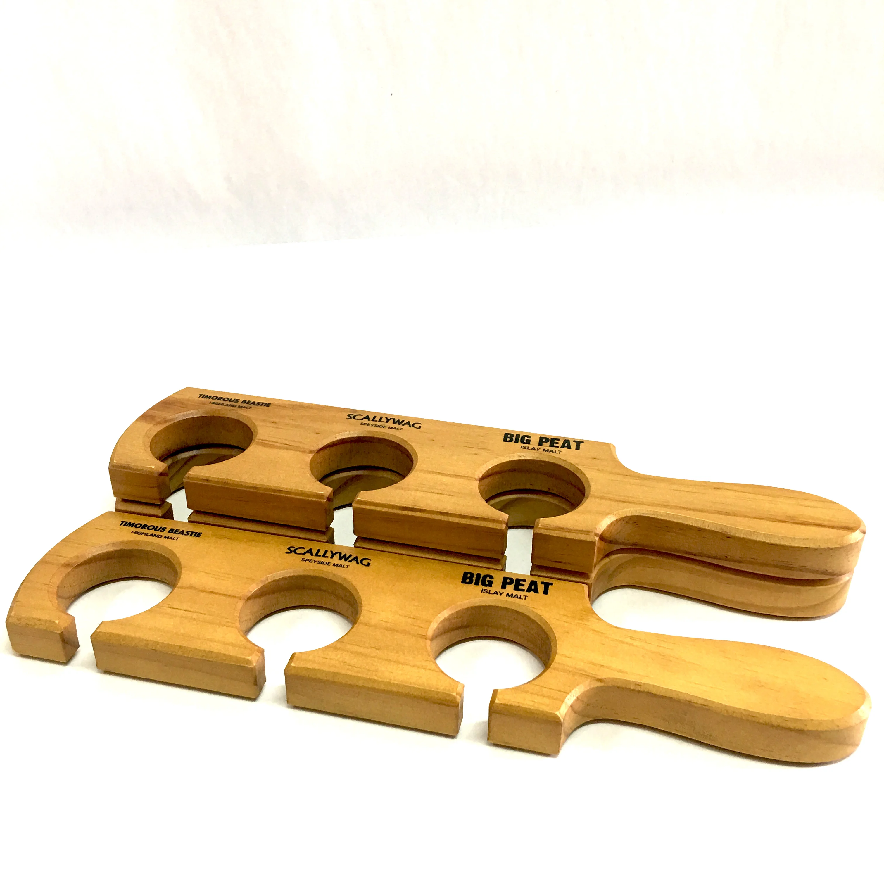 Wooden Wine Flight Holders Wood Serving Tray For Party Buy Wooden
