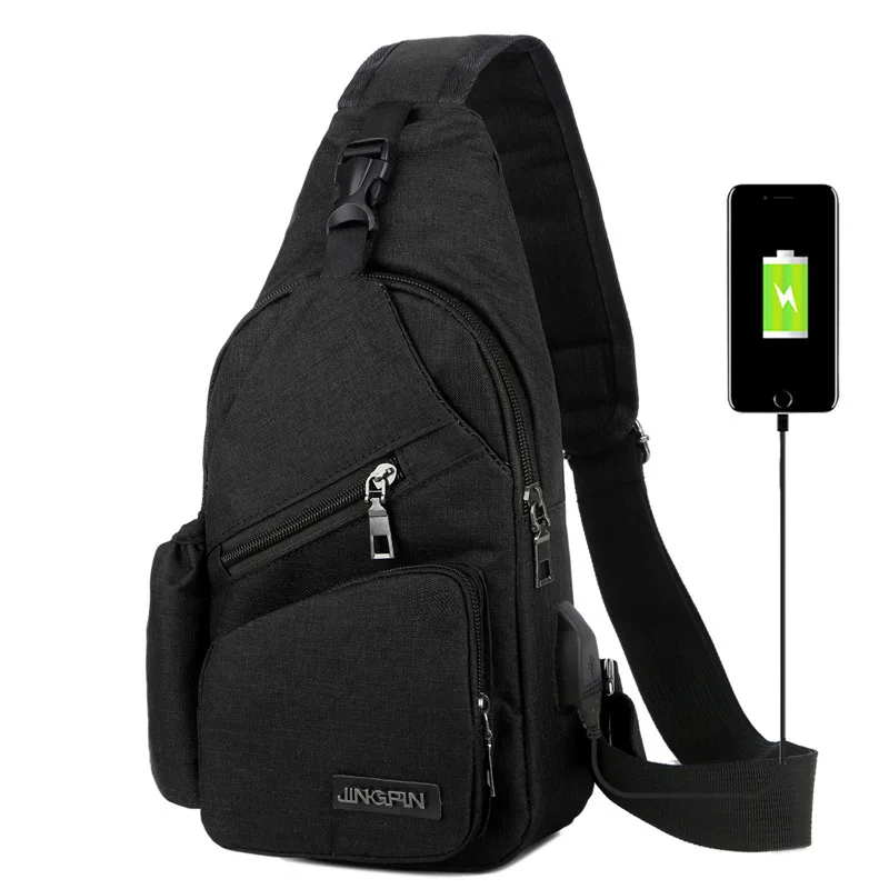 

Wholesale High Quality Black Lightweight Sling Bag Canvas Anti-theft Backpack Black Chest Bag Shoulder Tote Bag, Black,gray,red,dark blue,purple