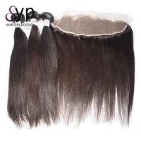 

Double Drawn Raw Virgin Human Hair Straight 13x4 Ear To Ear Frontal Lace Closure With Bundles From Chinese Factory