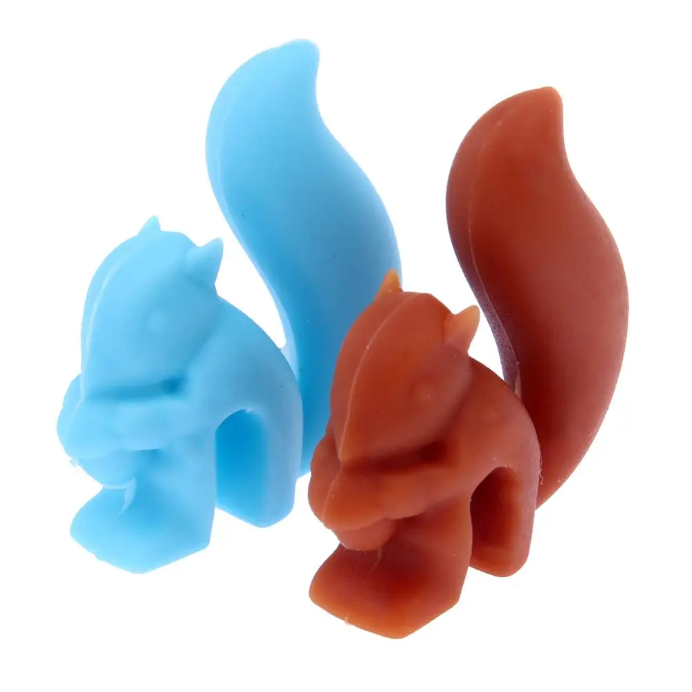 

Silicone Squirrel Tea Bag Holder Clips Drink Markers, Many colors available