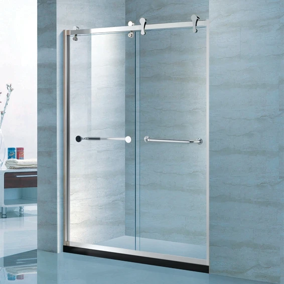 Top Roller Bathroom Sliding Glass Door Frameless Shower Enclosure(KD5203)
