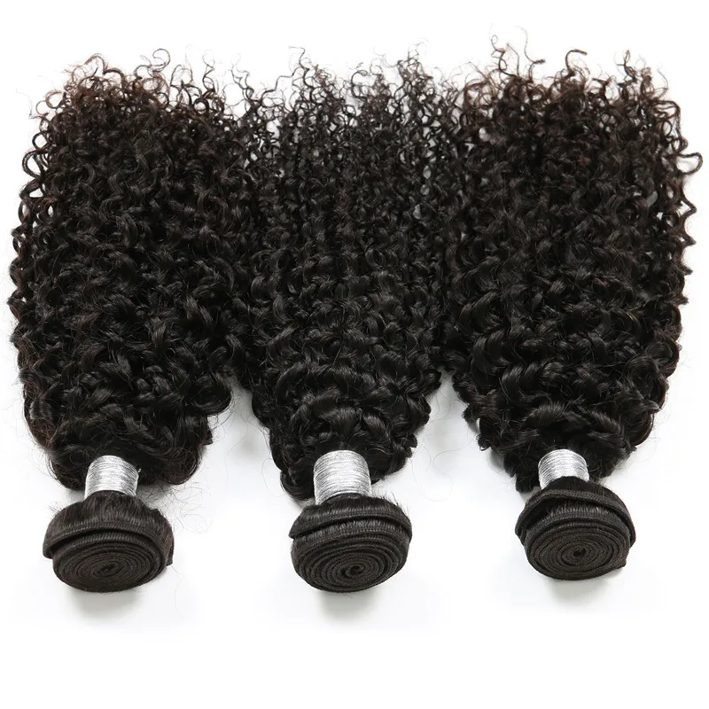 

LY wholesale short hair brazilian unprocessed fast shipping virgin kinky curly hair weave bundles in south africa, Natural color #1b
