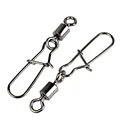 50pcs lot Rolling Swivel With with Coastlock Snap Size12 10 8 6 4 2 Fishing Trackle