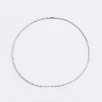 

925 sterling silver zircon tennis necklace for women